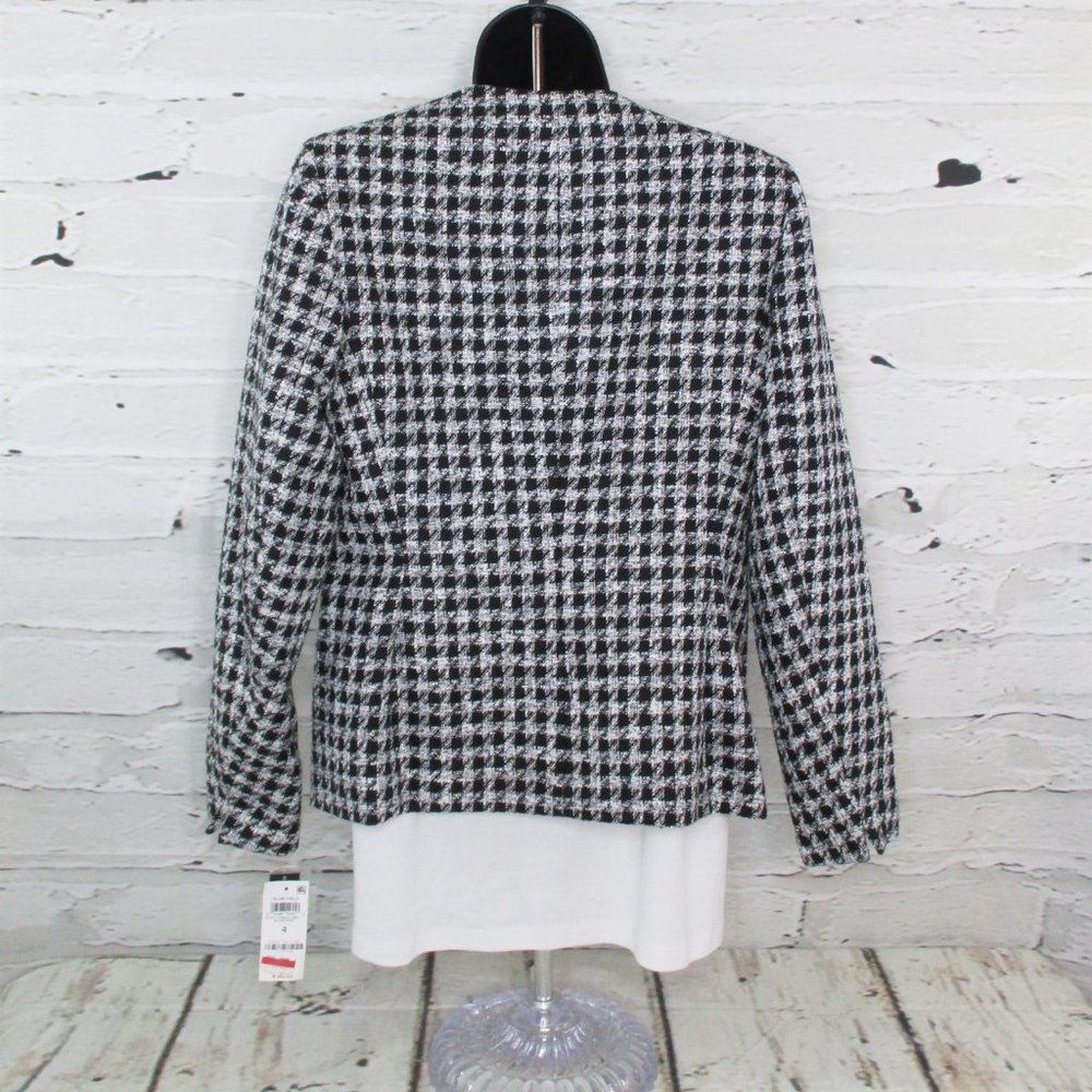 Bar III Suit Separates Houndstooth Jacket - Picture 4 of 9